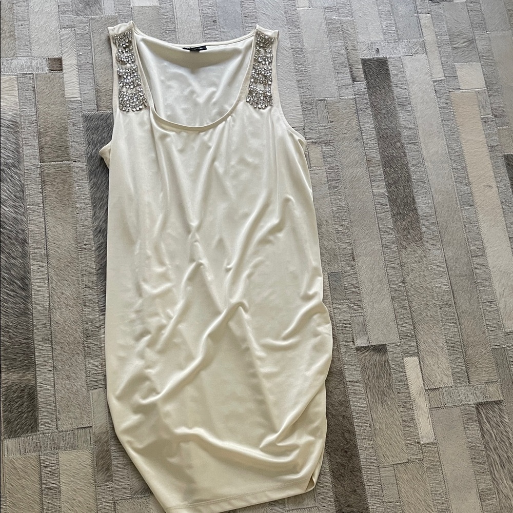 Allen B. by Allen Schwartz Cream Satin Fabric